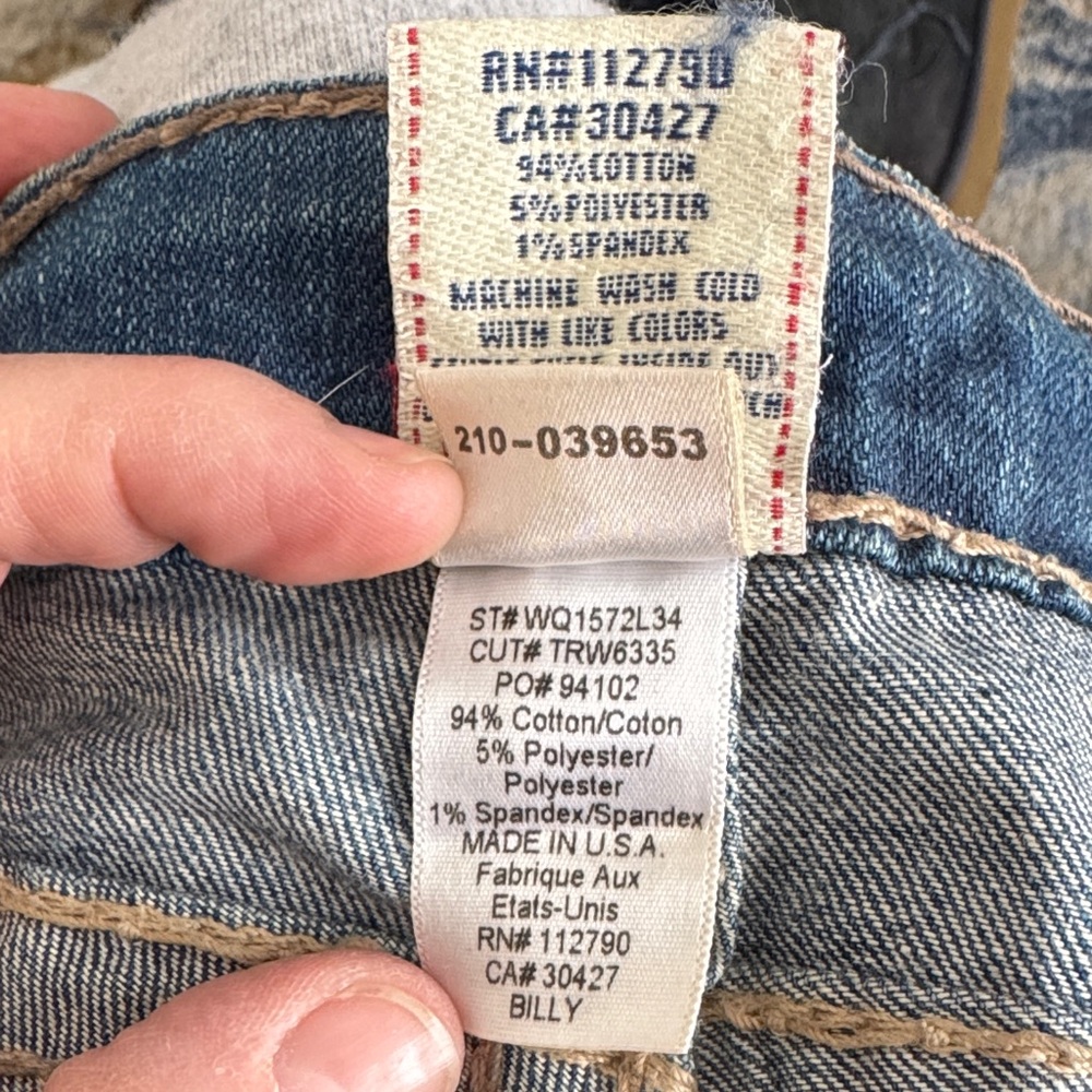 True Religion Billy Bootcut Jeans – Made in USA – Size 29 – Y2K Vintage - Picture 7 of 8